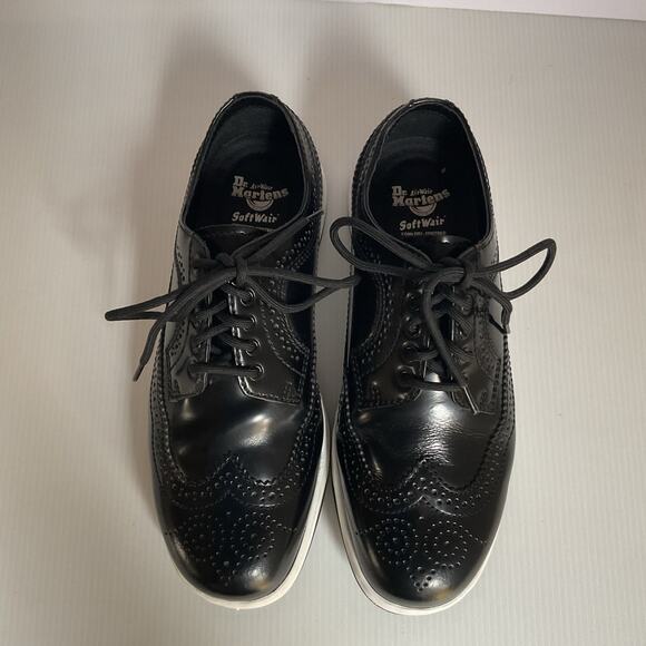 Dr. Martens  Gabe SoftWair Black Leather Brogue Oxford Men’s Sz 7 / EU 39 - Picture 8 of 13